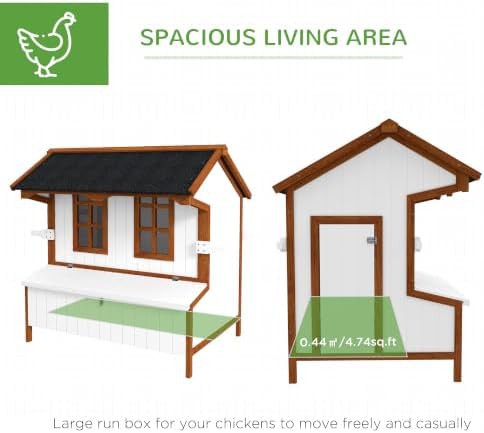 Wooden chicken coop with waterproof asphalt roof — photo 3