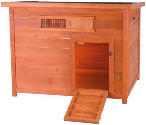 Brown wooden duck house for poultry