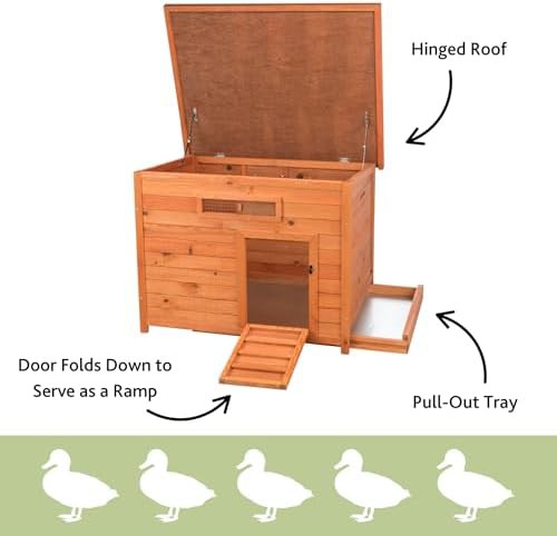 Brown wooden duck house for poultry — photo 4