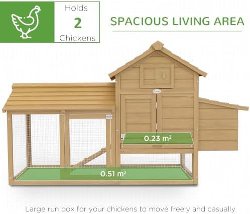 Natural wood hen house with pull out tray — photo 3