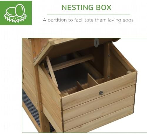 Natural wood hen house with pull out tray — photo 5