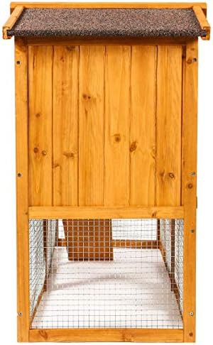 Wooden outdoor hutch with nesting box — photo 5