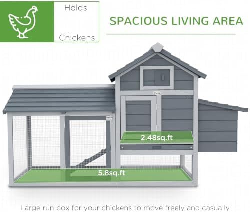 Grey solid wood poultry cage with tray — photo 3