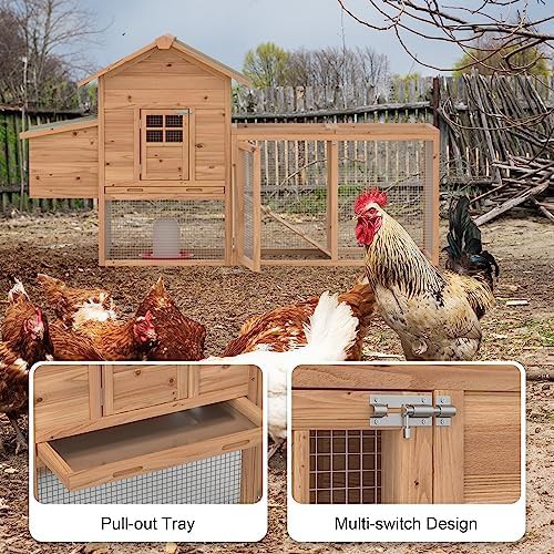 Wooden hen house with integrated tray and run — photo 3