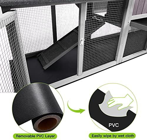 Large outdoor hutch with removable pvc layer — photo 4