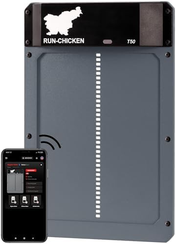 Automatic gray aluminum chicken coop door