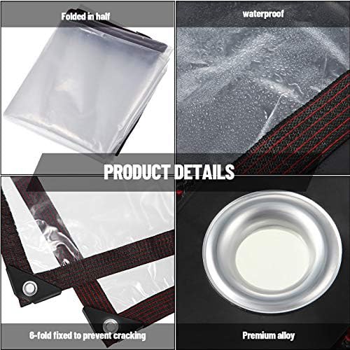Clear waterproof tarp with grommets — photo 4