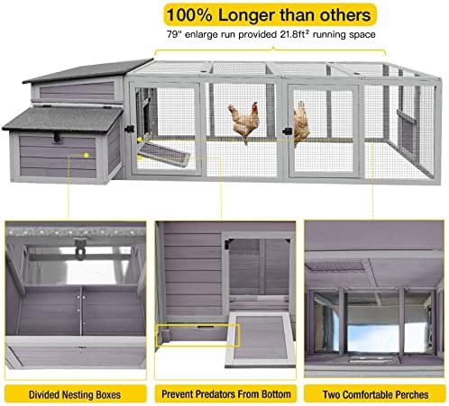 Grey wooden hen house with two nesting boxes — photo 4