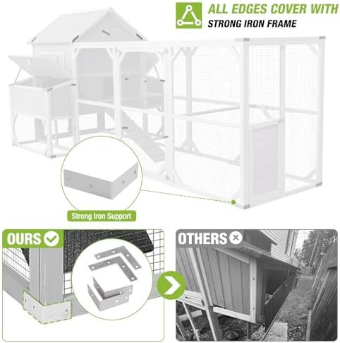 Extra large wooden coop with six nesting boxes — photo 4