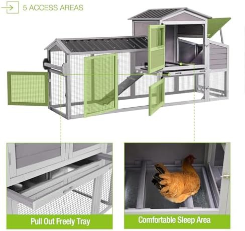 Portable wooden poultry cage on wheels — photo 4