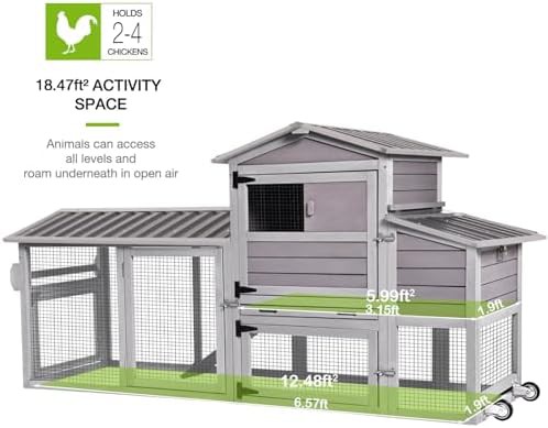 Portable wooden poultry cage on wheels — photo 5