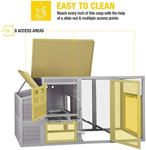 Multi-level wooden chicken coop with run and ramps — photo 3