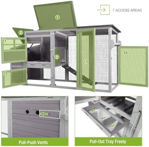 Portable hen house with waterproof roof — photo 4