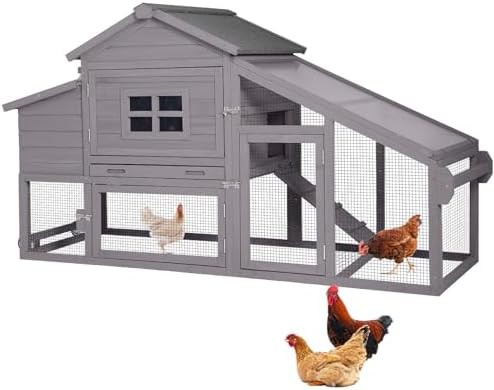 Mobile duck and chicken house with wheels