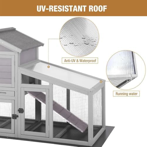 Wooden coop with run and uv roof — photo 5