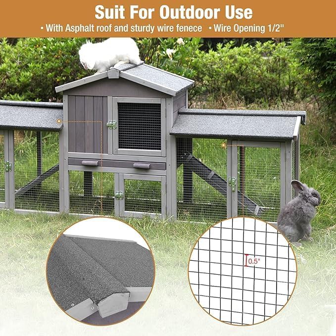 Lockable wooden hutch with pvc bottom layer — photo 3