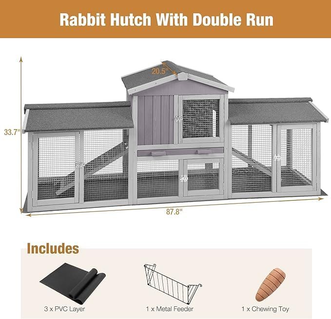 Lockable wooden hutch with pvc bottom layer — photo 5