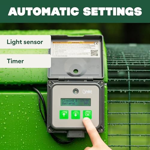 Grey automatic chicken coop door with sensor — photo 3
