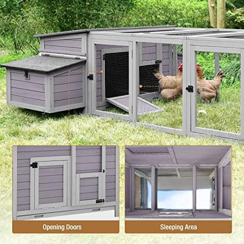 Asphalt roof duck and chicken coop with run — photo 3
