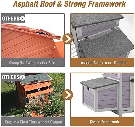 Asphalt roof duck and chicken coop with run — photo 4
