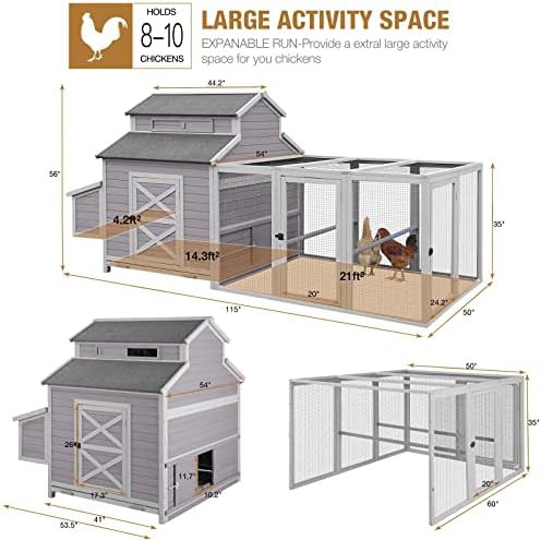 Large poultry house with run for ten birds — photo 5