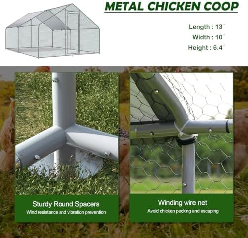 Large metal chicken run with waterproof cover — photo 3