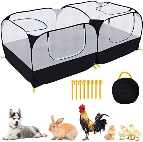 Foldable pet playpen with mesh walls