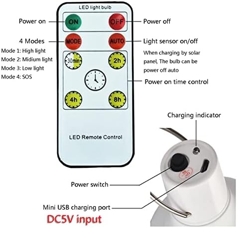 Portable solar powered LED bulb light — photo 4