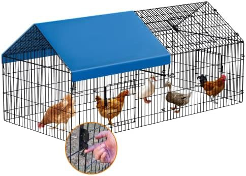 Medium metal poultry playpen and hutch