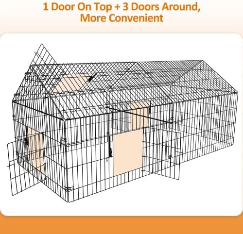 Medium metal poultry playpen and hutch — photo 4