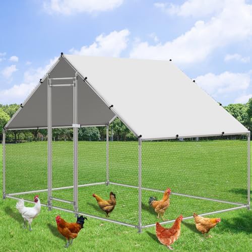Galvanized spire shaped walk-in poultry habitat