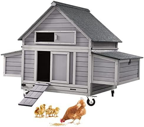 Movable duck and hen house with large nest
