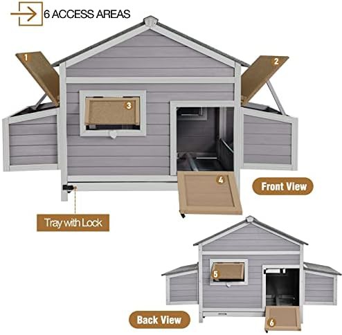 Wooden poultry cage with dual nesting boxes — photo 4