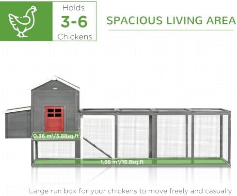 Extra large gray chicken coop with asphalt roof — photo 3