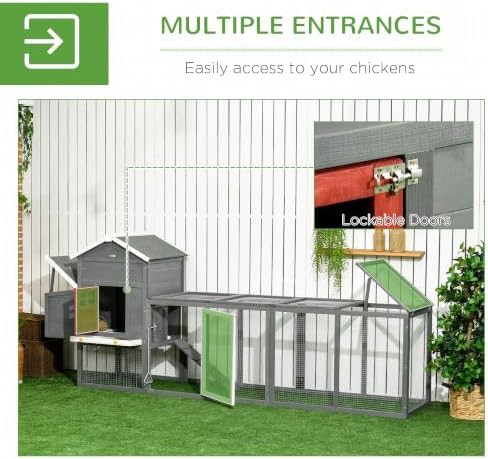 Extra large gray chicken coop with asphalt roof — photo 4