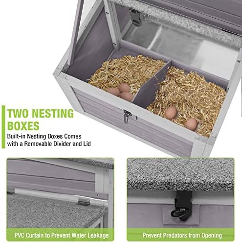 Outdoor wooden hen house with pull out tray — photo 3
