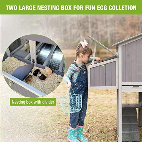 Foldable metal run chicken coop two story — photo 3