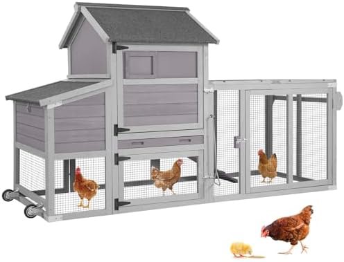 Grey wheeled coop with large nesting box — photo 3