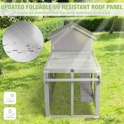 Grey wheeled coop with large nesting box — photo 4