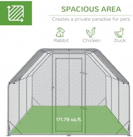 Wide metal walk in fence cage hen house — photo 3