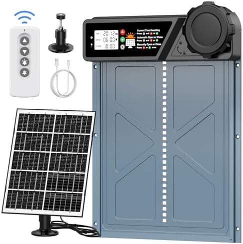 Large solar automatic door with sensors