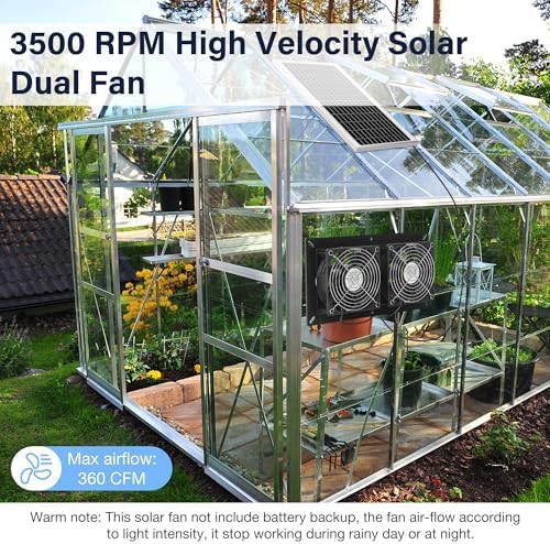 Waterproof solar powered dual fan kit — photo 3