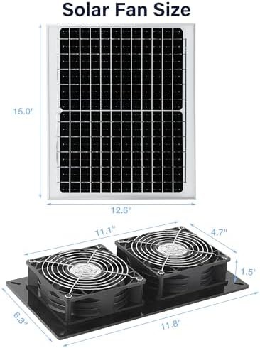 Waterproof solar powered dual fan kit — photo 5