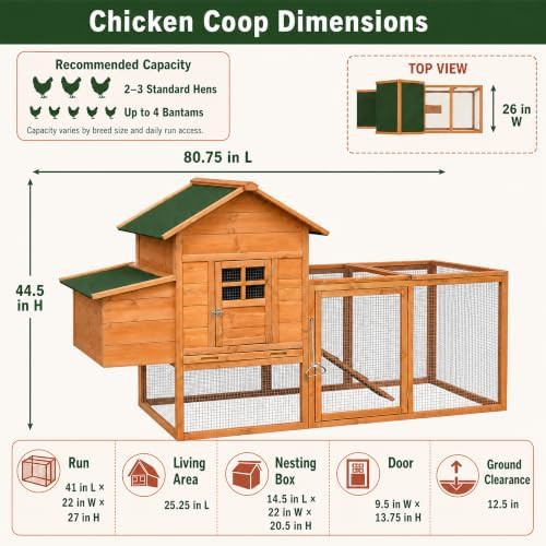 Waterproof wooden hen house with run — photo 3