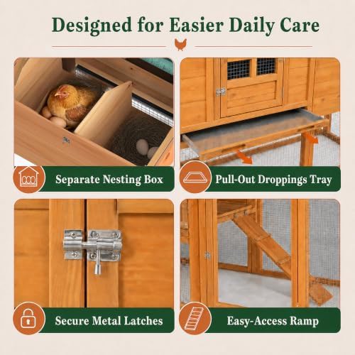 Waterproof wooden hen house with run — photo 4