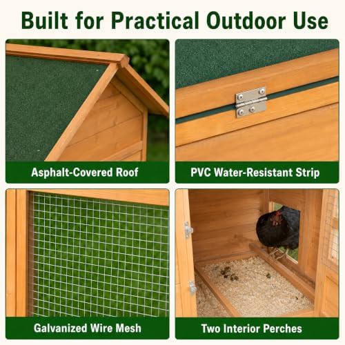 Waterproof wooden hen house with run — photo 5