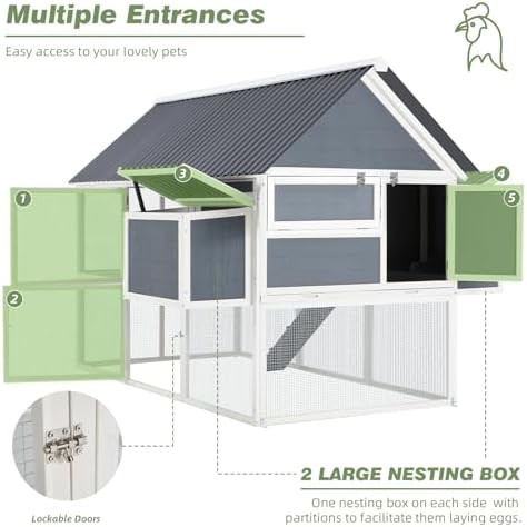 Two Story Waterproof Wooden Chicken Coop — photo 3
