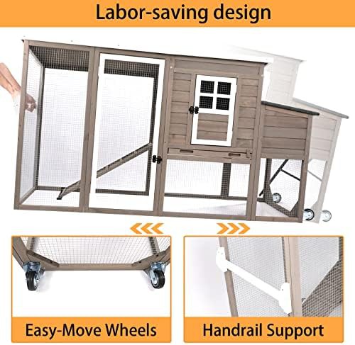 Wooden coop on wheels for four chickens — photo 4