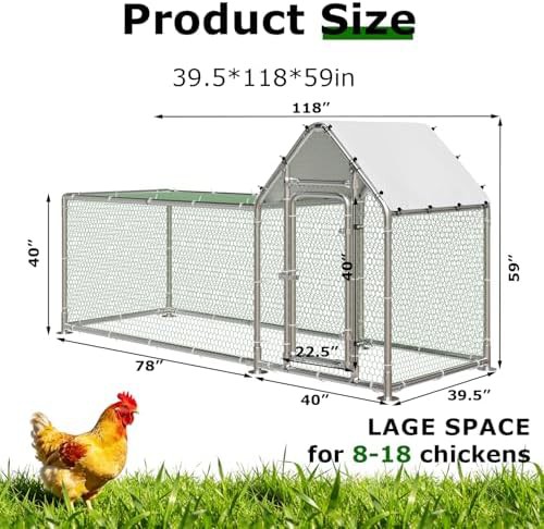 Compact outdoor metal chicken run — photo 5