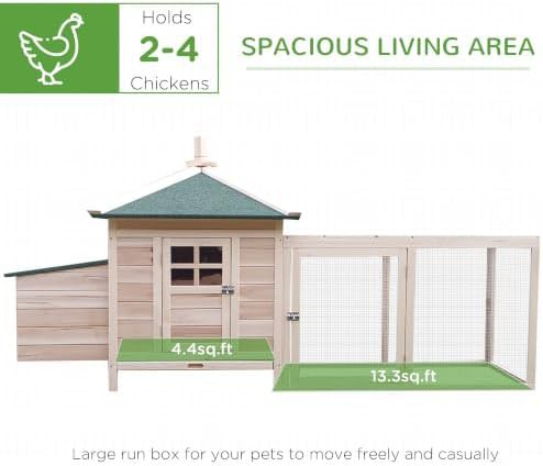 Natural wood hen house with ramp and tray — photo 3